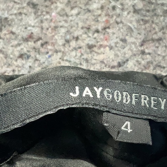 Jay Godfrey Moore Strapless Chic Wide Leg Pant Jumpsuit Cut Out Back Size 4 - Picture 5 of 7